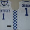 Kentucky Wildcats #1 John Calipari NCAA Basketball Jersey White