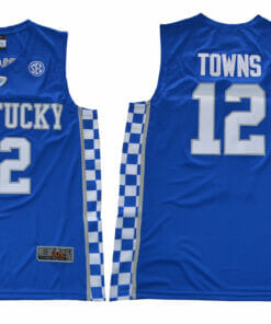 Kentucky Wildcats #12 Towns NCAA Basketball Jersey Blue
