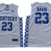 Kentucky Wildcats #23 Davis NCAA Basketball Jersey White