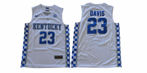 Kentucky Wildcats #23 Davis NCAA Basketball Jersey White