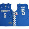 Kentucky Wildcats #5 Malik Monk NCAA Basketball Jersey Blue