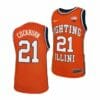 Kofi Cockburn Jersey #21 Illinois Fighting Illini College Basketball Replica Jerseys - Orange