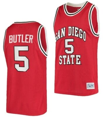 Lamont Butler Jersey San Diego State Aztecs College Basketball Red Retro #5 8 Lamont Butler Jersey San Diego State Aztecs College Basketball Red Retro #5