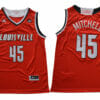 Louisville Cardinals #45 Mitchell NCAA Basketball Jersey Red