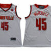 Louisville Cardinals #45 Mitchell NCAA Basketball Jersey White