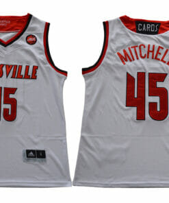 Louisville Cardinals #45 Mitchell NCAA Basketball Jersey White