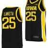 Luc Laketa Jersey Iowa Hawkeyes College Basketball Black #25