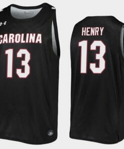 Micaiah Henry Jersey South Carolina Gamecocks College Basketball Black Replica #13