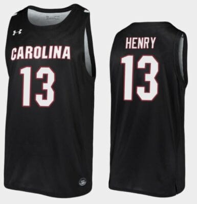 Micaiah Henry Jersey South Carolina Gamecocks College Basketball Black Replica #13
