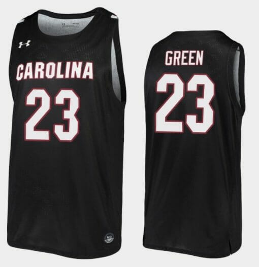 Mike Green Jersey South Carolina Gamecocks College Basketball Black Replica #23