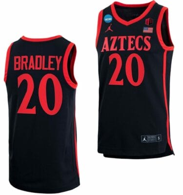 Matt Bradley Jersey San Diego State Aztecs College Basketball 2023 NCAA March Madness Black #20