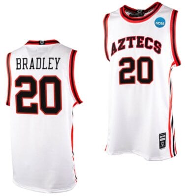 Matt Bradley Jersey San Diego State Aztecs College Basketball 2023 NCAA March Madness White #20