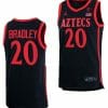 Matt Bradley Jersey San Diego State Aztecs College Basketball Black #20