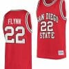 Malachi Flynn Jersey San Diego State Aztecs College Basketball Red Retro #22