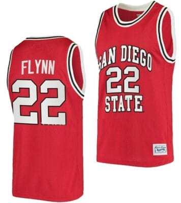 Malachi Flynn Jersey San Diego State Aztecs College Basketball Red Retro #22 8 Malachi Flynn Jersey San Diego State Aztecs College Basketball Red Retro #22