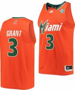 Malcolm Grant Jersey Miami Hurricanes College Basketball Reverse Retro Orange #3