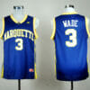 Marquette Golden Eagles #3 Dwyane Wade NCAA Basketball Jersey Blue