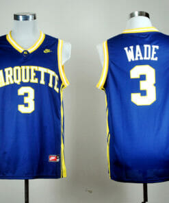 Marquette Golden Eagles #3 Dwyane Wade NCAA Basketball Jersey Blue