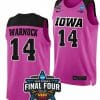 McKenna Warnock Jersey Iowa Hawkeyes College Basketball 2023 NCAA Final Four Pink #14 2 McKenna Warnock Jersey Iowa Hawkeyes College Basketball 2023 NCAA Final Four Pink #14