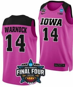 McKenna Warnock Jersey Iowa Hawkeyes College Basketball 2023 NCAA Final Four Pink #14
