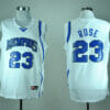 Memphis Tigers #23 Derrick Rose Basketball Jersey White