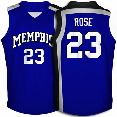 Memphis Tigers #23 Derrick Rose NCAA Basketball Jersey Blue 1 Memphis Tigers #23 Derrick Rose NCAA Basketball Jersey Blue