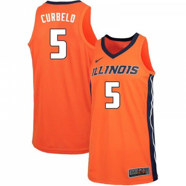 Men Fighting Illini #5 Andre Curbelo Jersey Orange High School Jerseys 6 Men Fighting Illini #5 Andre Curbelo Jersey Orange High School Jerseys