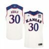 Men Kansas Jayhawks #30 Ochai Agbaji Jersey White College Basketball Jerseys 2 Men Kansas Jayhawks #30 Ochai Agbaji Jersey White College Basketball Jerseys