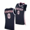 Men's #0 Julian Strawther Jersey Gonzaga Bulldogs College Basketball Jerseys Navy