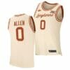 Men's #0 Timmy Allen Jersey Texas Longhorns College Basketball Jerseys Cream 2021