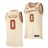 Men's #0 Timmy Allen Jersey Texas Longhorns College Basketball Jerseys Cream Retro