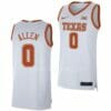 Men's #0 Timmy Allen Jersey Texas Longhorns College Basketball Jerseys White