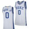 Men's #0 Wendell Moore Jr Jersey Duke Blue Devils College Basketball Jerseys White
