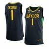 Men's #1 Keyonte George Jersey Baylor Bears College Basketball Jerseys Black