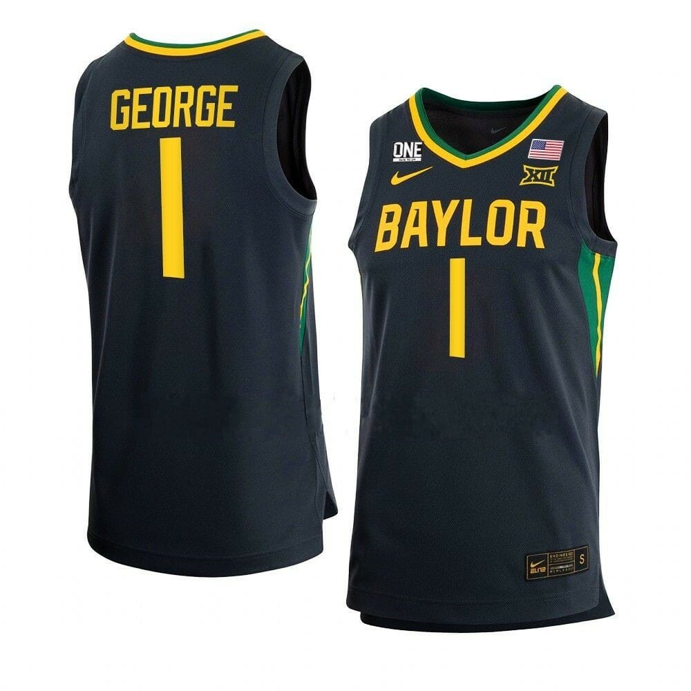 Men's #1 Keyonte George Jersey Baylor Bears College Basketball Jerseys Black 1 Men's #1 Keyonte George Jersey Baylor Bears College Basketball Jerseys Black