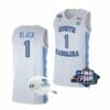 Men's #1 Leaky Black Jersey North Carolina Tar Heels College Basketball Jerseys White