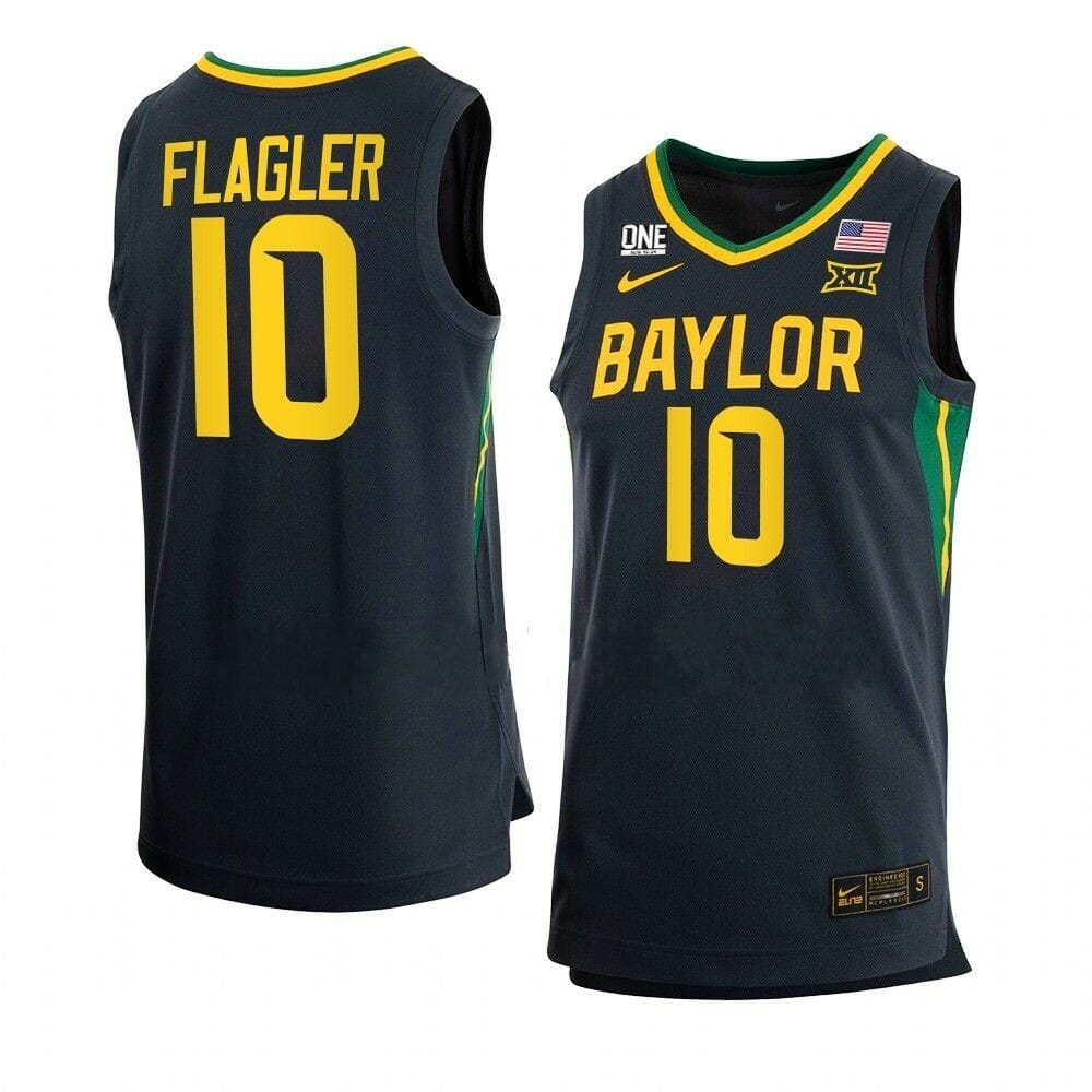 Men's #10 Adam Flagler Jersey Baylor Bears College Basketball Jerseys Anthracite 1 Men's #10 Adam Flagler Jersey Baylor Bears College Basketball Jerseys Anthracite