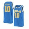 Men's #10 Tyger Campbell Jersey UCLA Bruins College Basketball Jerseys Blue Retro