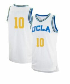 Men's #10 Tyger Campbell Jersey UCLA Bruins College Basketball Jerseys White