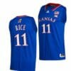 Men's #11 M.J. Rice Jersey Kansas Jayhawks College Basketball Jerseys Royal Throwback 3 Men's #11 M.J. Rice Jersey Kansas Jayhawks College Basketball Jerseys Royal Throwback