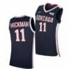 Men's #11 Nolan Hickman Jersey Gonzaga Bulldogs College Basketball Jerseys Navy