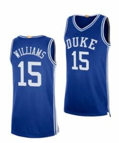 Men's #15 Mark Williams Jersey Duke Blue Devils College Basketball Jerseys Blue