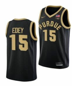 Men's #15 Zach Edey Jersey Purdue Boilermakers College Basketball Jerseys Black