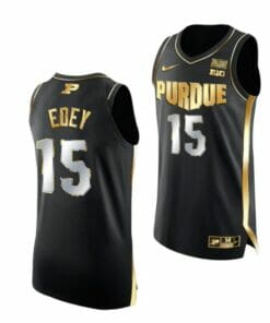 Men's #15 Zach Edey Jersey Purdue Boilermakers College Basketball Jerseys Black Golden