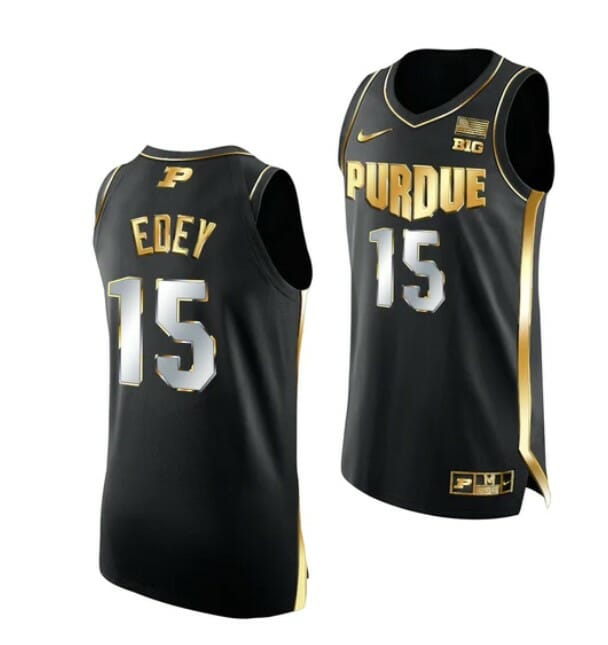 Men's #15 Zach Edey Jersey Purdue Boilermakers College Basketball Jerseys Black Golden 6 Men's #15 Zach Edey Jersey Purdue Boilermakers College Basketball Jerseys Black Golden