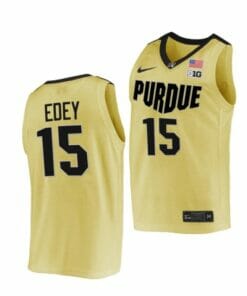 Men's #15 Zach Edey Jersey Purdue Boilermakers College Basketball Jerseys Gold 2022