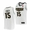 Men's #15 Zach Edey Jersey Purdue Boilermakers College Basketball Jerseys White 2022