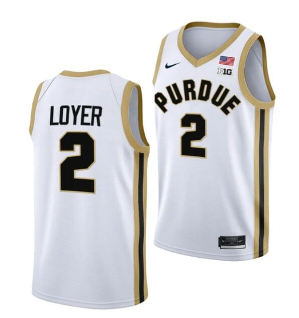 Men's #2 Fletcher Loyer Jersey Purdue Boilermakers College Basketball Jerseys White 6 Men's #2 Fletcher Loyer Jersey Purdue Boilermakers College Basketball Jerseys White