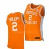 Men's #2 Julian Phillips Jersey Tennessee Volunteers College Basketball Jerseys Orange Retro