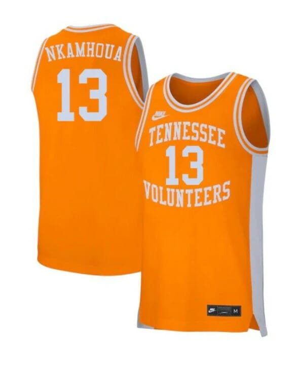 Men's #21 Olivier Nkamhoua Jersey Tennessee Volunteers College Basketball Jerseys Orange Retro 6 Men's #21 Olivier Nkamhoua Jersey Tennessee Volunteers College Basketball Jerseys Orange Retro